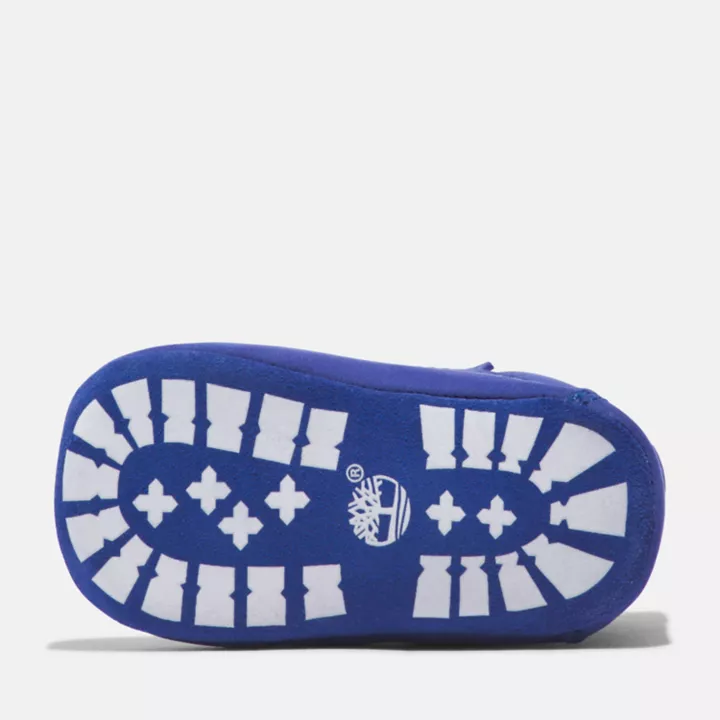 Crib Bootie: Bootie with Hat Set in Blue