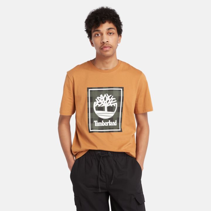 Short Sleeve Buffalo T-Shirt for Men in Orange