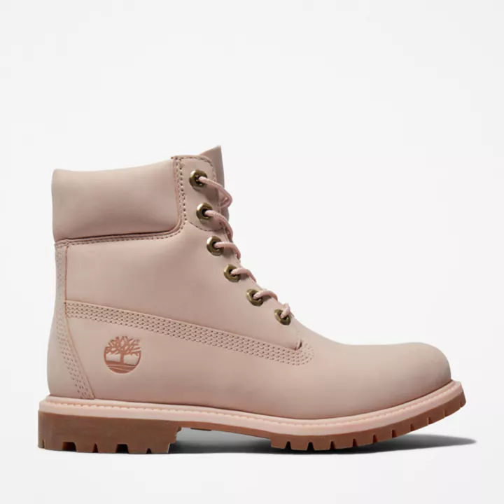 Timberland Premium 6 Inch Waterproof Boot for Women in Light Pink