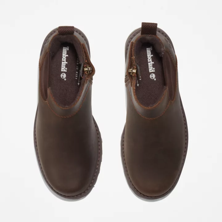 Courma Kid's Chelsea Boot for Junior in Dark Brown