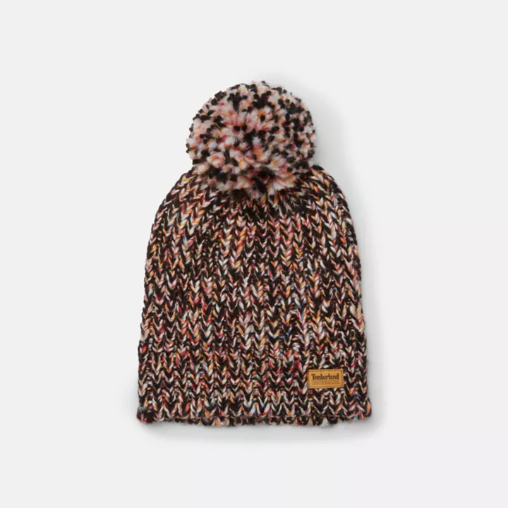 Crowne Isle Chunky Fleck Beanie for Women in Black