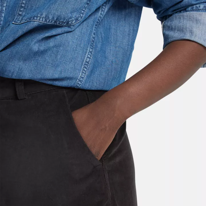 Needle Corduroy Skirt for Women in Black