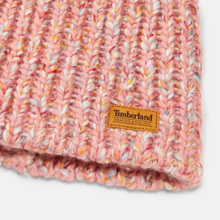 Crowne Isle Chunky Fleck Beanie for Women in Pink