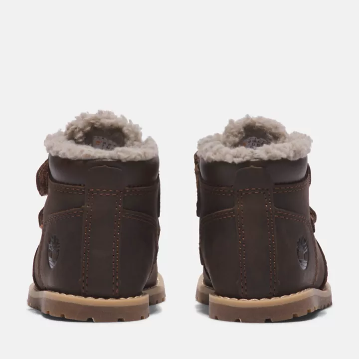 Pokey Pine Hook & Loop Boot for Toddler in Dark Brown