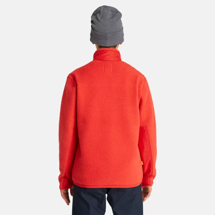 High-Pile Fleece for Men in Red