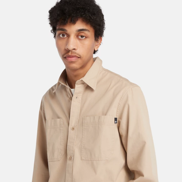 Windham Cotton Shirt for Men in Beige
