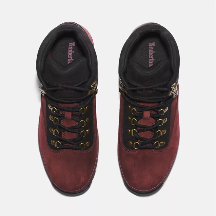 Euro Hiker Leather Boot for Men in Burgundy