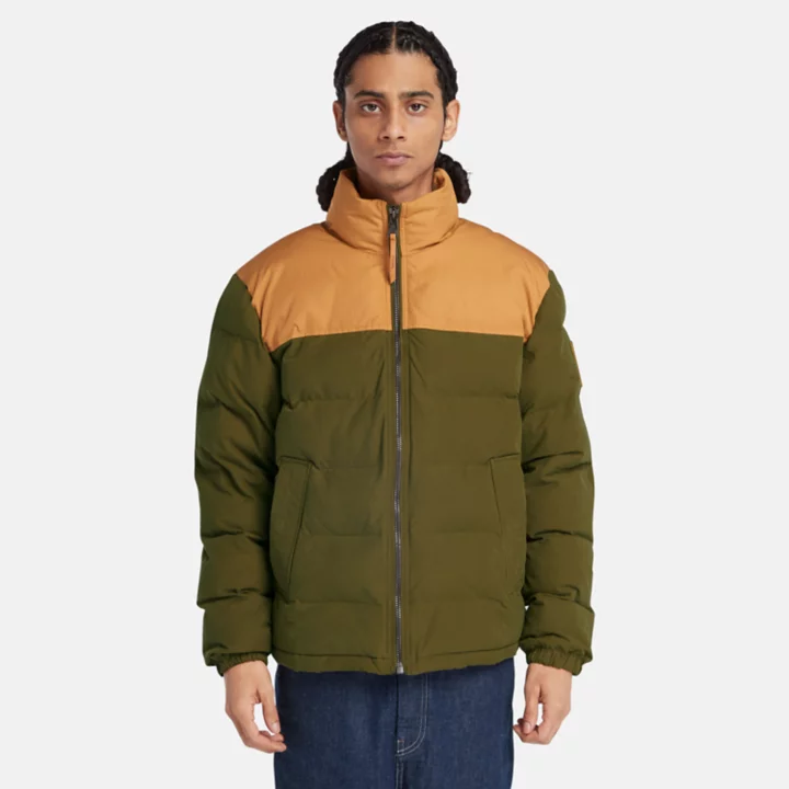 Welch Mountain Puffer Jacket for Men in Green/Yellow
