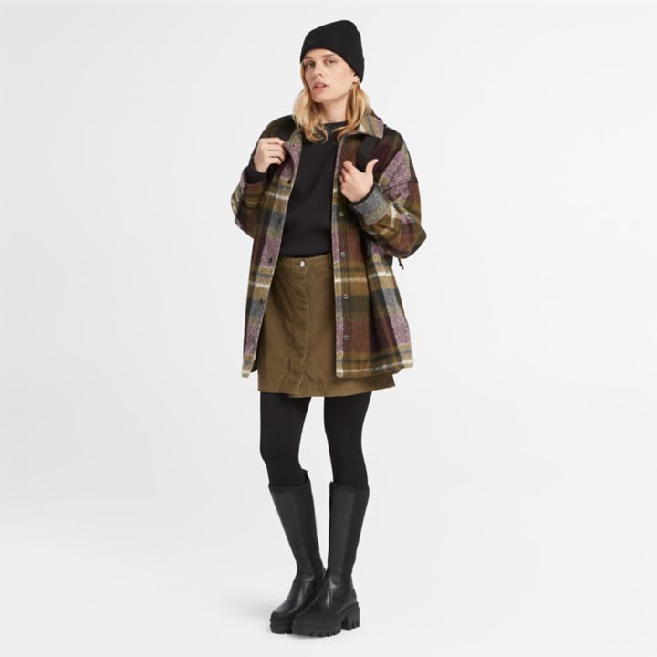 Long Sleeve Waffle T-Shirt for Women in Black