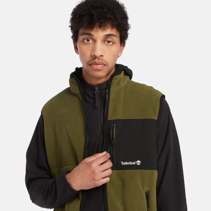 Outdoor Archive Polartec 200 Series Fleece Vest for Men in Green