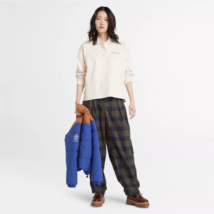 Polo Sweatshirt for Women in White