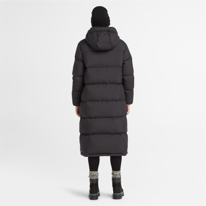 Recycled Down Puffer Jacket for Women in Black