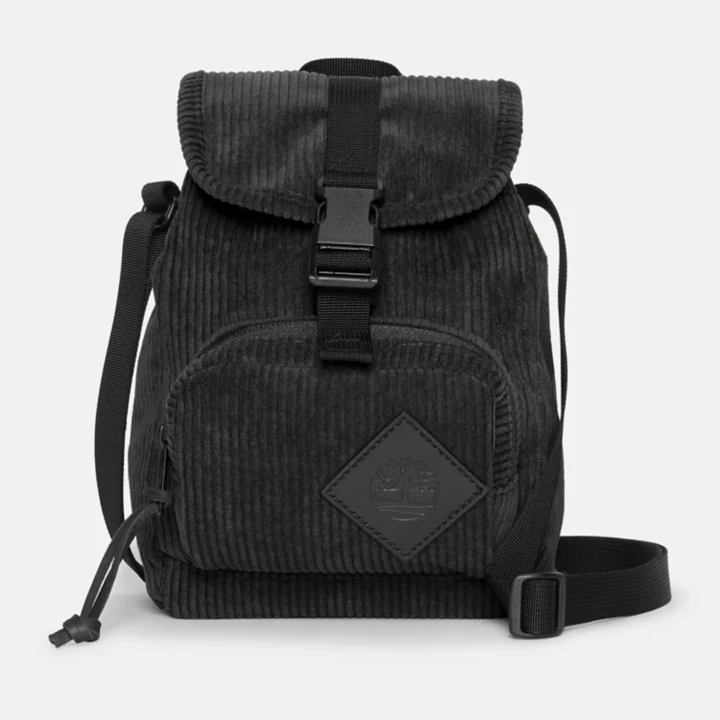 Corduroy Crossbody for Women in Black