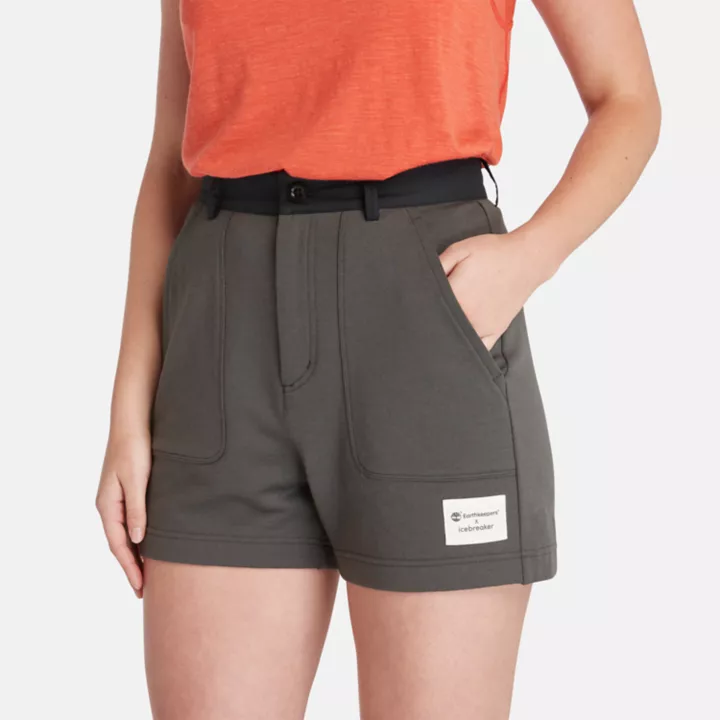 Timberland x Icebreaker Merino Terry Chino Shorts for Women in Dark Grey