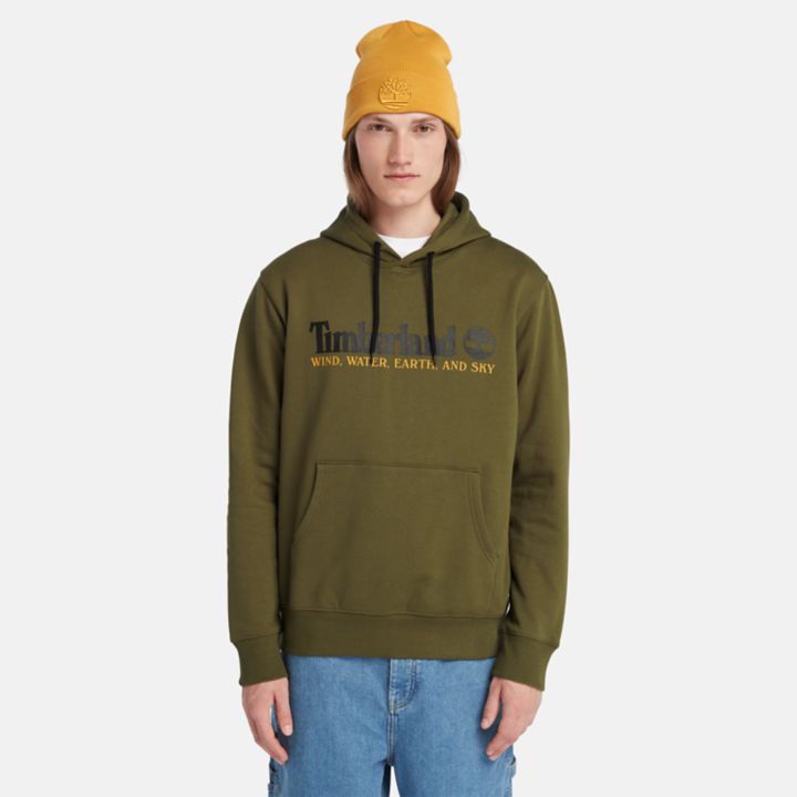 Wind, Water, Earth and Sky Hoodie for Men in Green