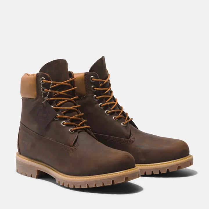 Timberland Premium 6 Inch Boot for Men in Brown/Yellow