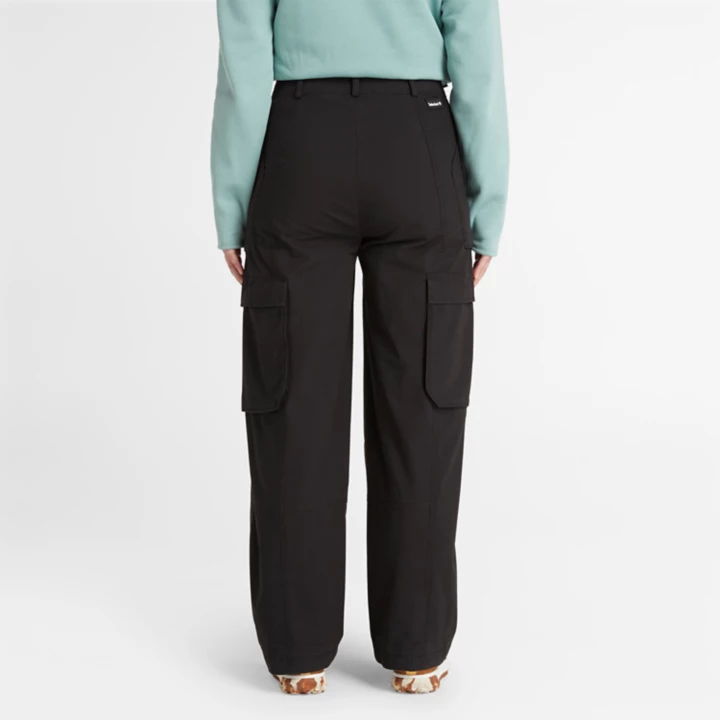 Woven Utility Trouser for Women in Black