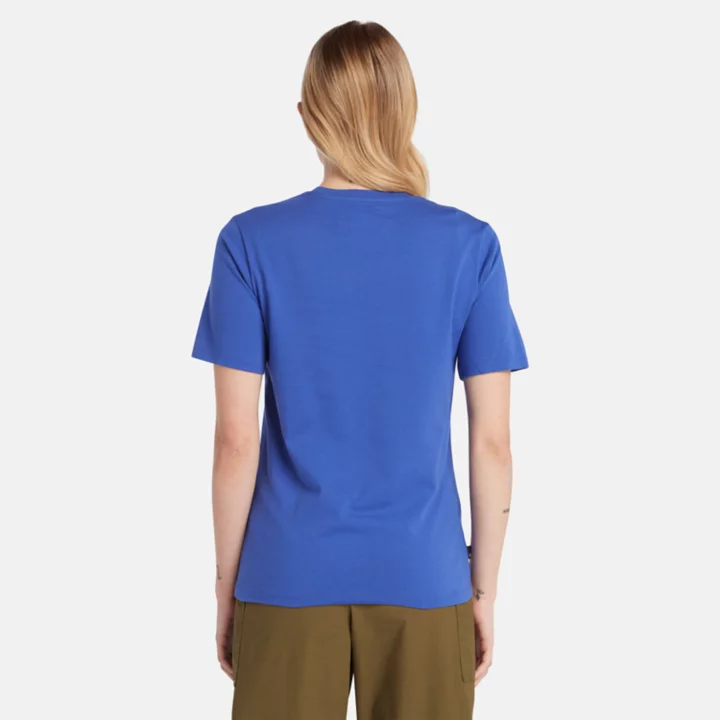 Stack Logo T-Shirt for Women in Blue