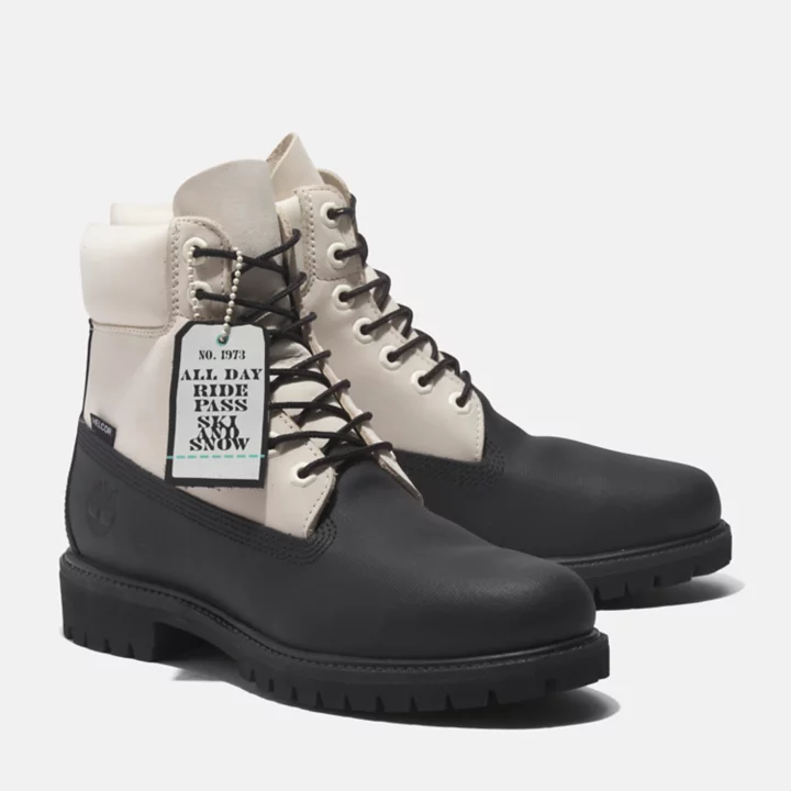 Timberland Premium 6 Inch Boot for Men in Black/White