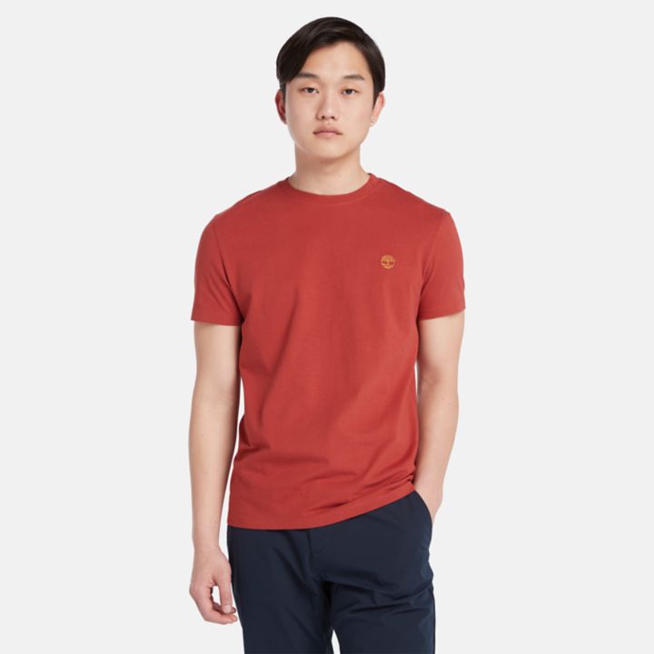 Dunstan River Crewneck T-Shirt for Men in Red