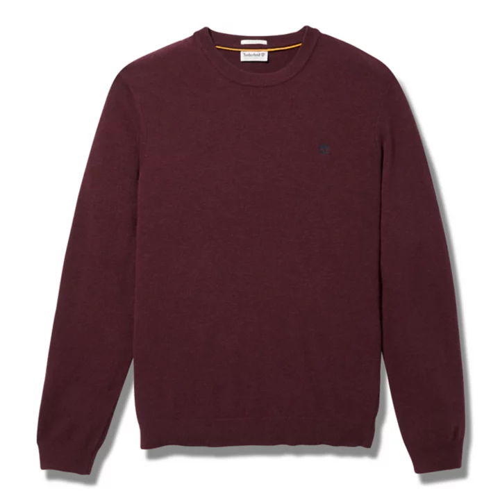 Cohas Brook Crewneck Jumper for Men in Burgundy