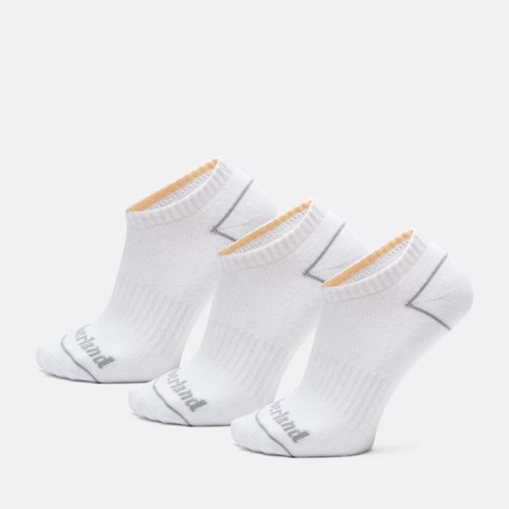 All Gender 3 Pack Bowden No-Show Socks in White