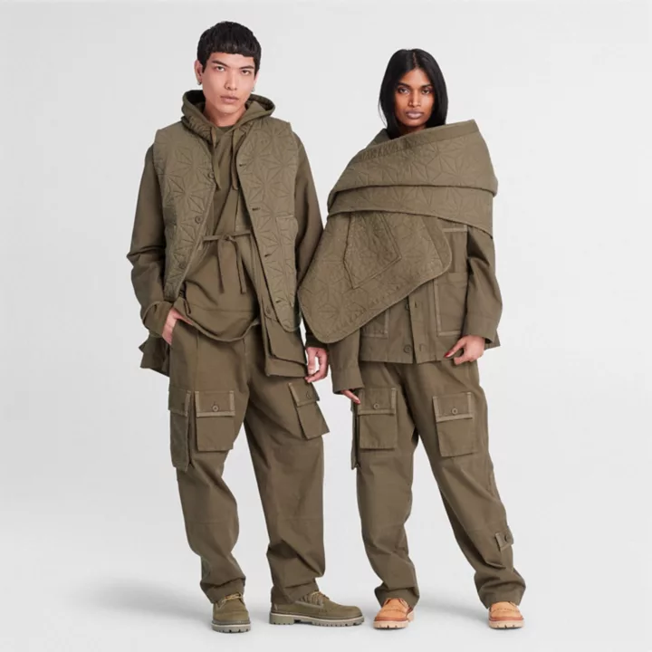 All Gender Timberland x CLOT Future73 Cargo Trousers in Dark Green
