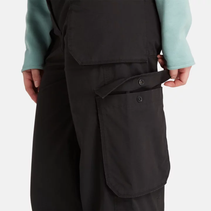Woven Utility Trouser for Women in Black