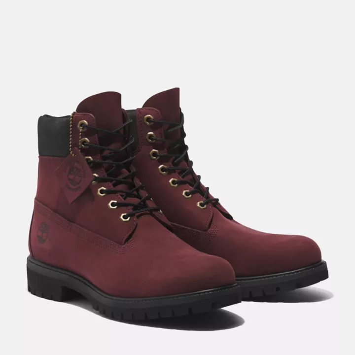 Timberland Premium 6 Inch Boot for Men in Burgundy