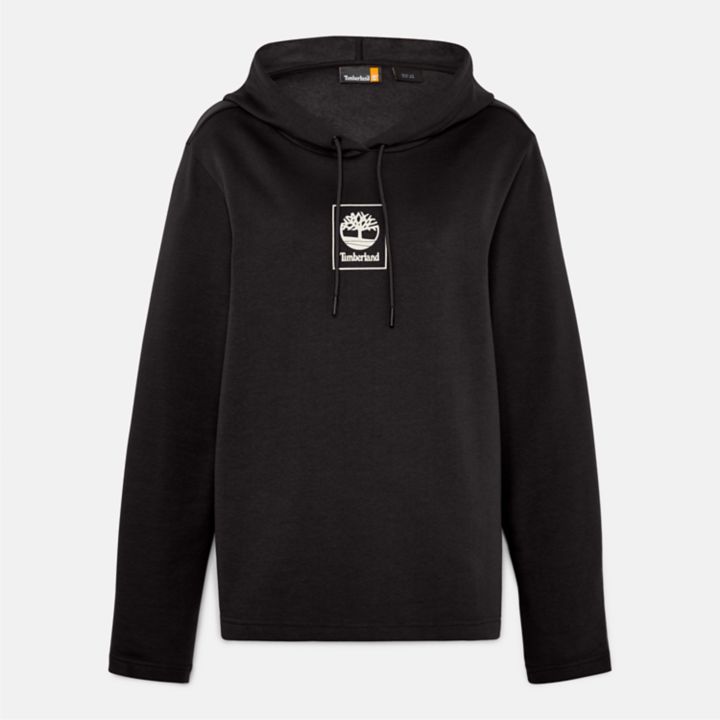 Small Stack Logo Hoodie for Women in Black
