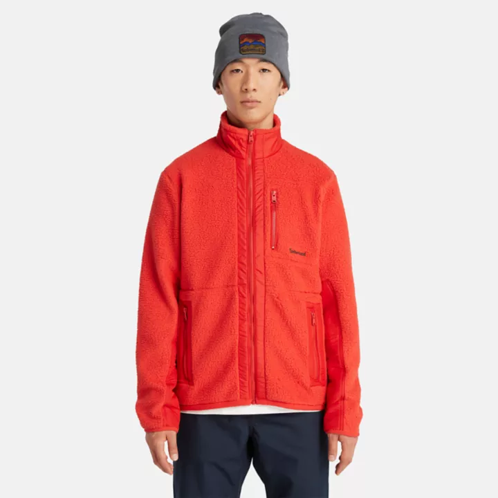 High-Pile Fleece for Men in Red