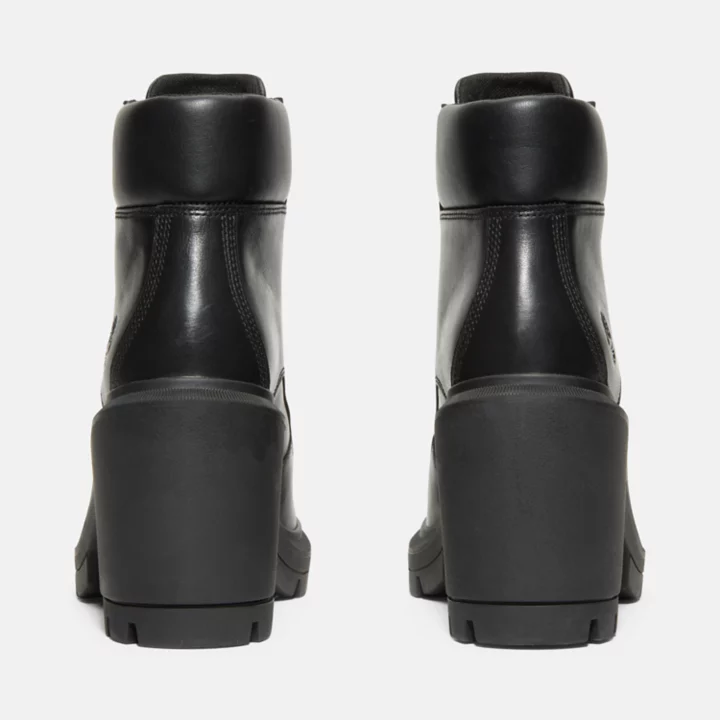 Allington Height Lace-Up Boot for Women in Monochrome Black