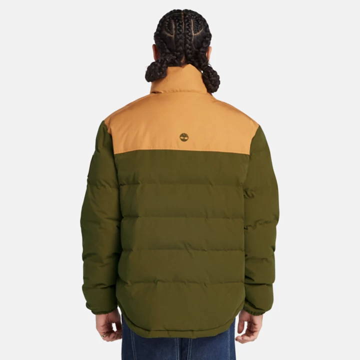 Welch Mountain Puffer Jacket for Men in Green/Yellow