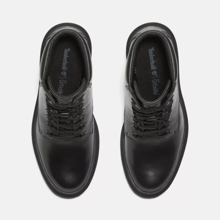 Allington Height Lace-Up Boot for Women in Monochrome Black