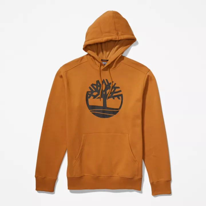 Timberland Tree Logo Hoodie for Men in Dark Yellow