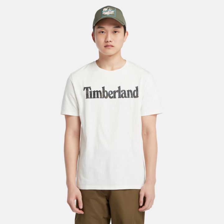 Camo Logo T-Shirt for Men in White