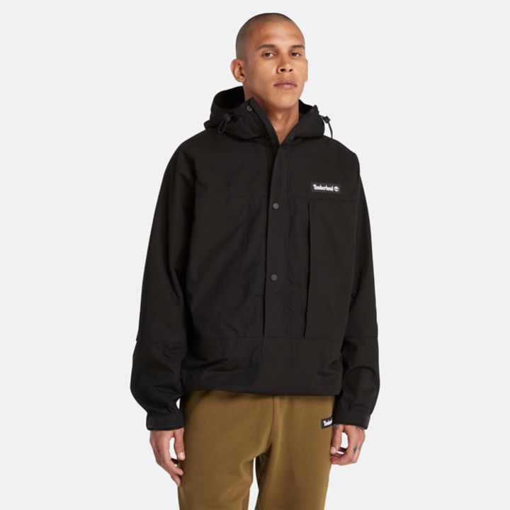 Water Repellent Anorak Jacket for Men in Black
