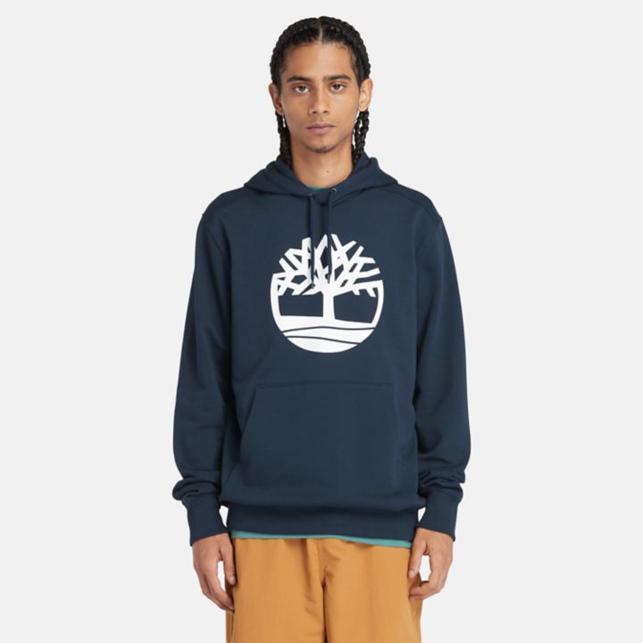 Timberland Tree Logo Hoodie for Men in Navy