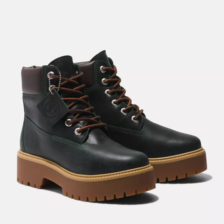 Stone Street Timberland Premium Platform Boot for Women in Dark Green