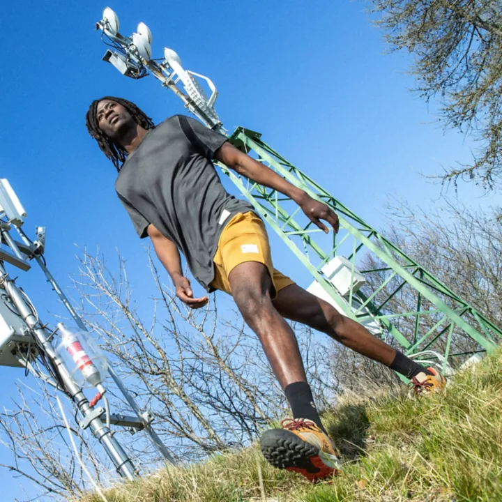 Timberland x Icebreaker Merino ZoneKnit Tee for Men in Dark Grey