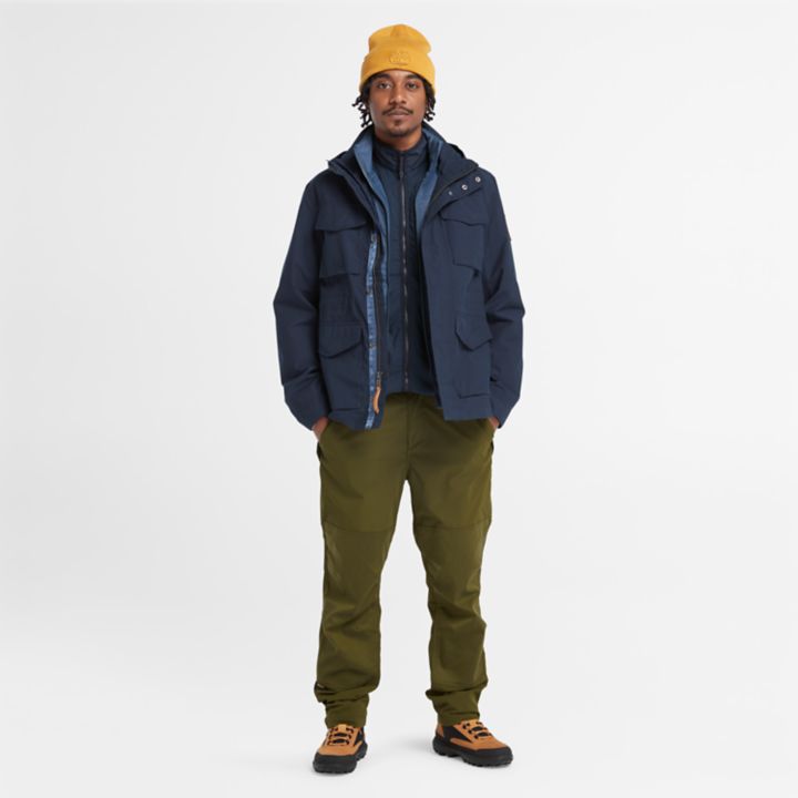 Water-Repellent Trousers for Men in Green