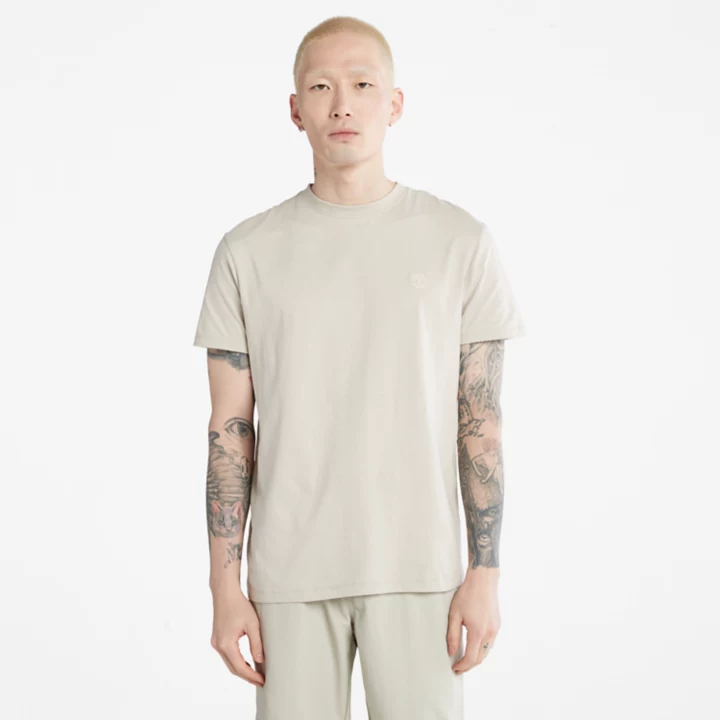 Dunstan River Crewneck T-Shirt for Men in Beige