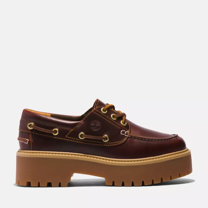 Stone Street Women's Timberland Premium Boat Shoe for Women in Burgundy