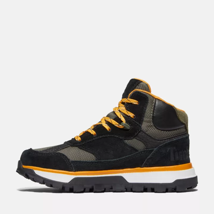 Trail Trekker Waterproof Hiking Boot for Youth in Black