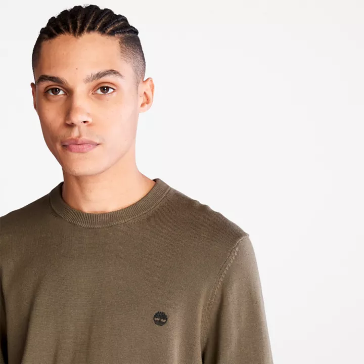 Williams River Crewneck Jumper for Men in Dark Green