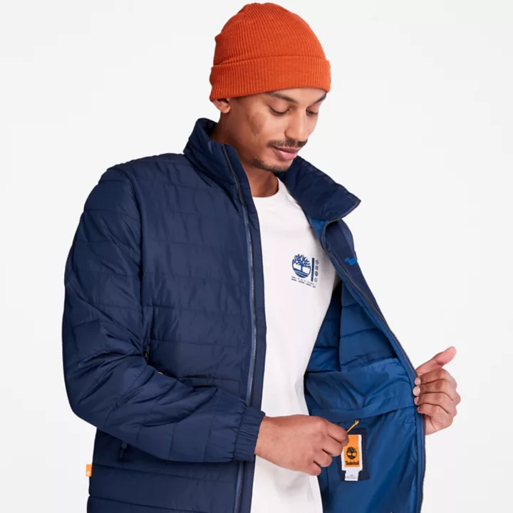 Axis Peak Quilted Jacket for Men in Navy