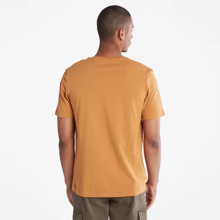 Stack Logo T-Shirt for Men in Orange