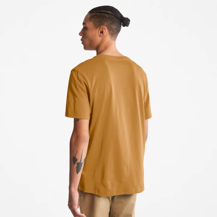 Wind, Water, Earth, and Sky T-Shirt for Men in Dark Yellow