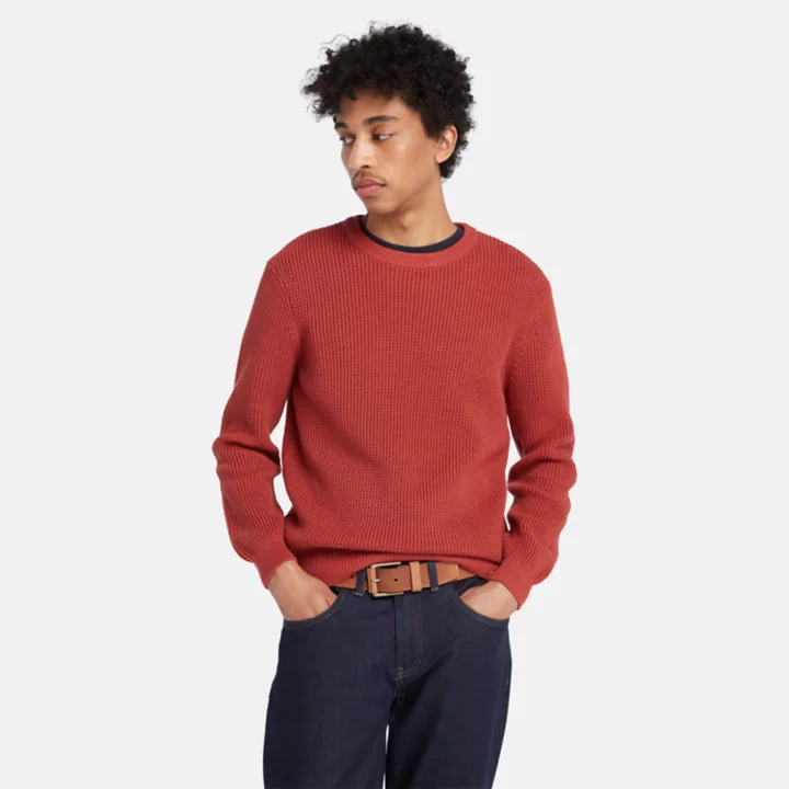 Tuck Crewneck Jumper for Men in Red