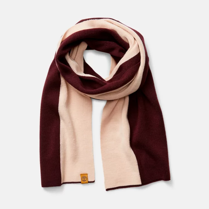 Colourblock Hat & Scarf Gift Set for Women in Pink